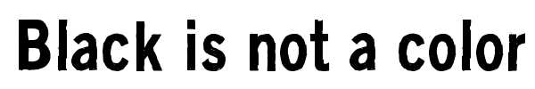 Black is not a color font preview